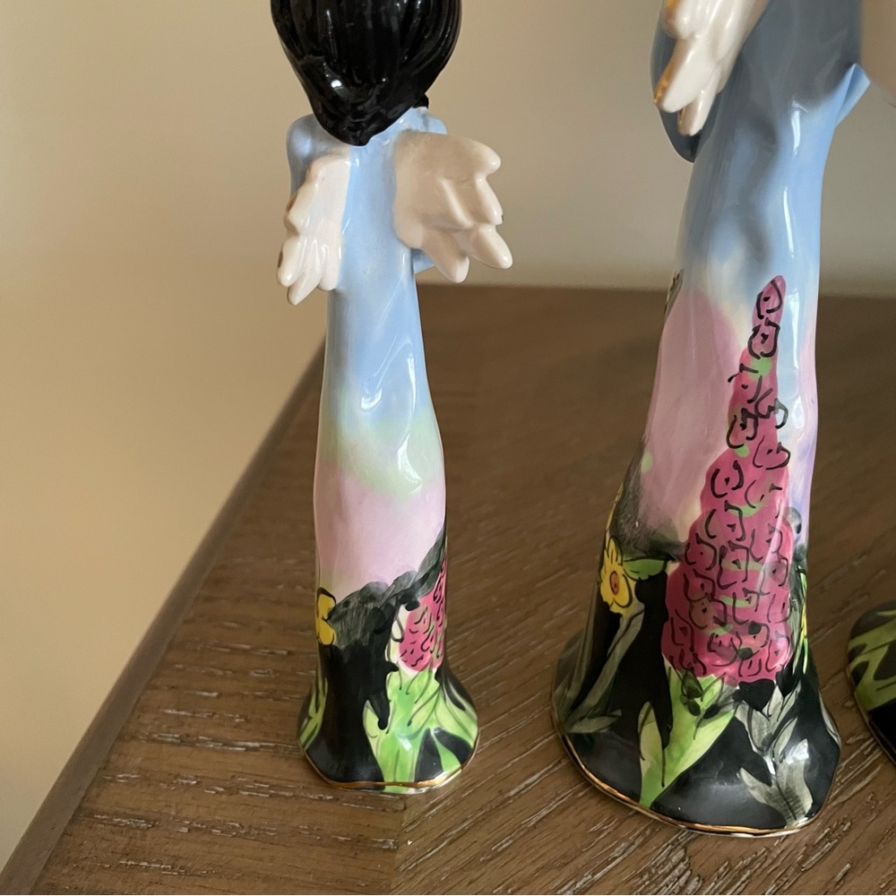 Heather Goldminc Blue Sky Claywork Angel Figurines Set Of Three - Picture 14 of 16
